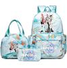 3Pcs/set Cartoon Kpop Printed Backpack with Handbag Pencil Case for Teenager Student Girl Boy Bookbag Schoolbag Women Large Capacity Travel Bag
