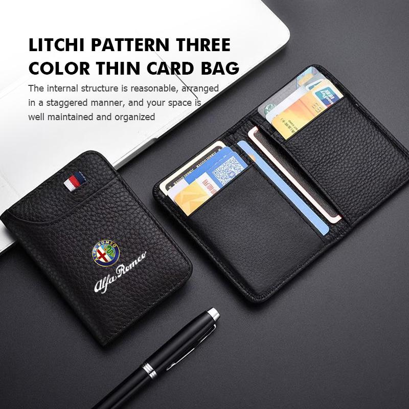 2026 Hot Alfa Romeo Leather Car Men's Wallet Card Clip Storage Bag Multi-functional Protector Cover For Alfa Romeo 159 Giulietta