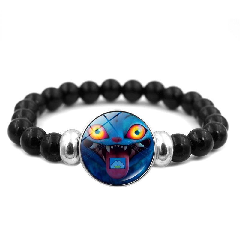 Anime Demon Slayer Adjustable Beaded Bracelet for Girls Cute Cartoon Jewelry Gift for Christmas Birthday