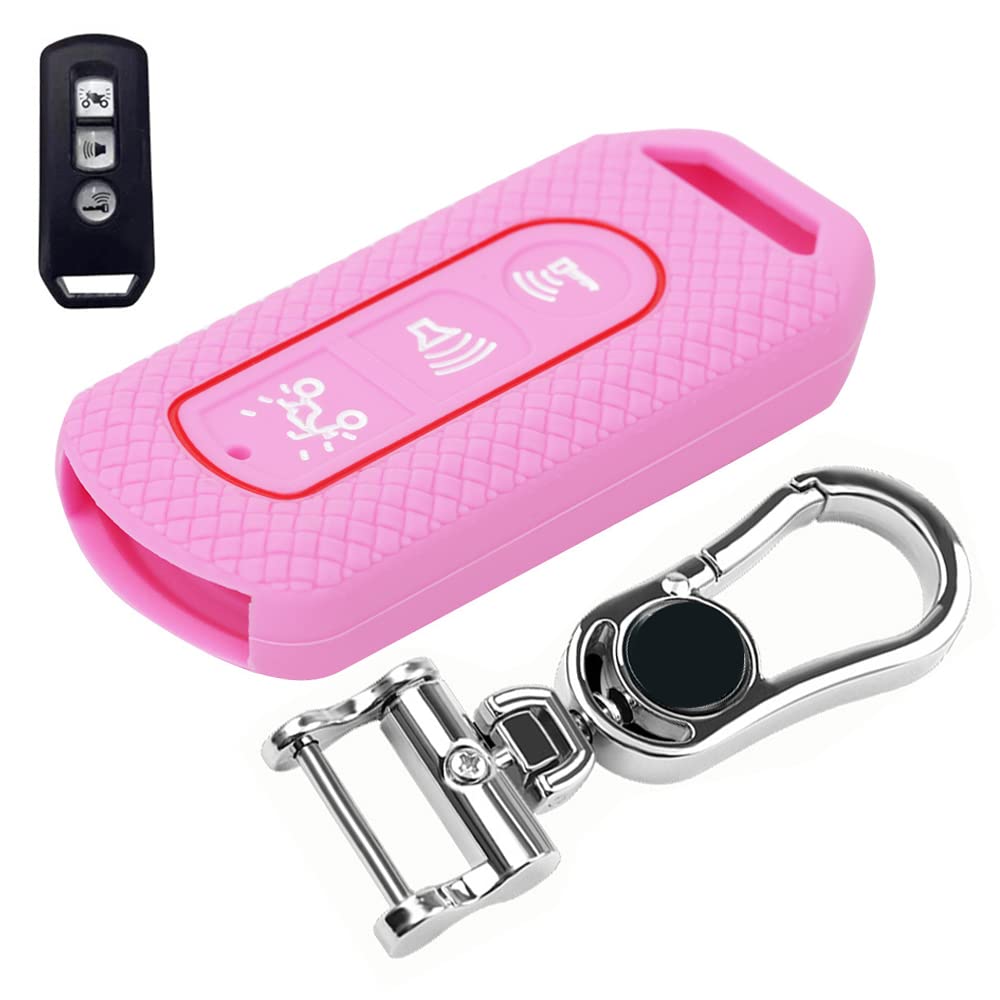 [LETINGFAR] Key Case for Honda Smart Key Case Key Cover For Honda Yamaha Motorcycle розовый