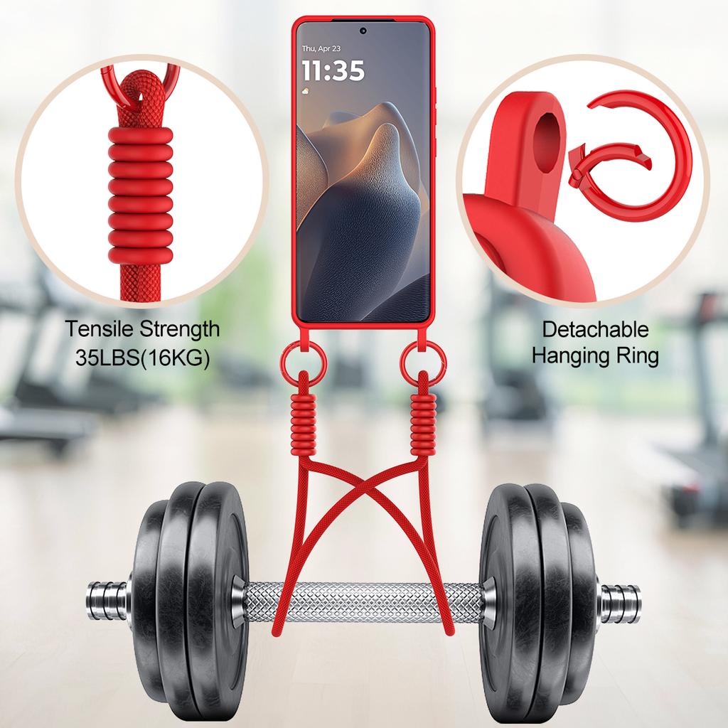 Pro Motorola Moto G Stylus 5G (2025)/Pouzdro Motorola Edge 60 Stylus 5G z tekutého silikonu Zadní kryt telefonu s držákem na karty a krátkým popruhem