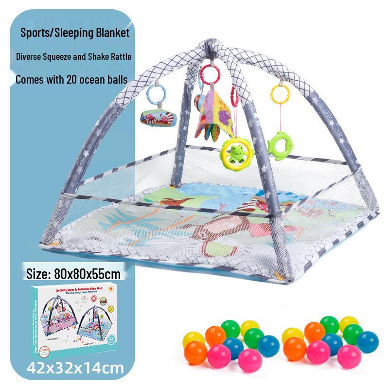 

Трансграничный детский манеж и фитнес-рама: Развивающий коврик для ползания и бассейн с шариками для детей 0-18 месяцев.