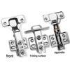 20/10/4PCS Cupboard Hinges Steel Kitchen Cabinet Wardrobe Door Hinge Self Close Full Overlay Hinge 95°-105° and 175° Opening