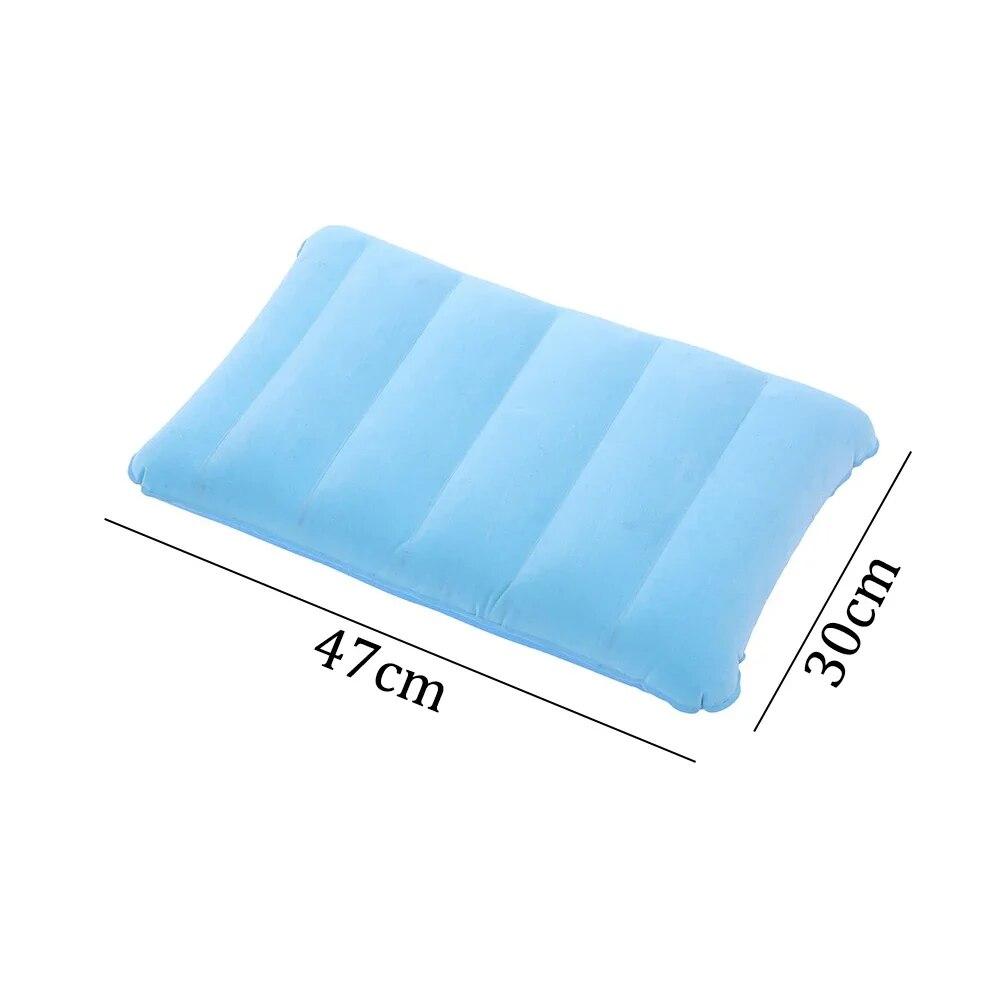 47x30cm Air Cushion Pillows Outdoor Camping Sleep Cushion Folding Square Lnflatable Pillows Travel Backrest Plane Head Rest Big