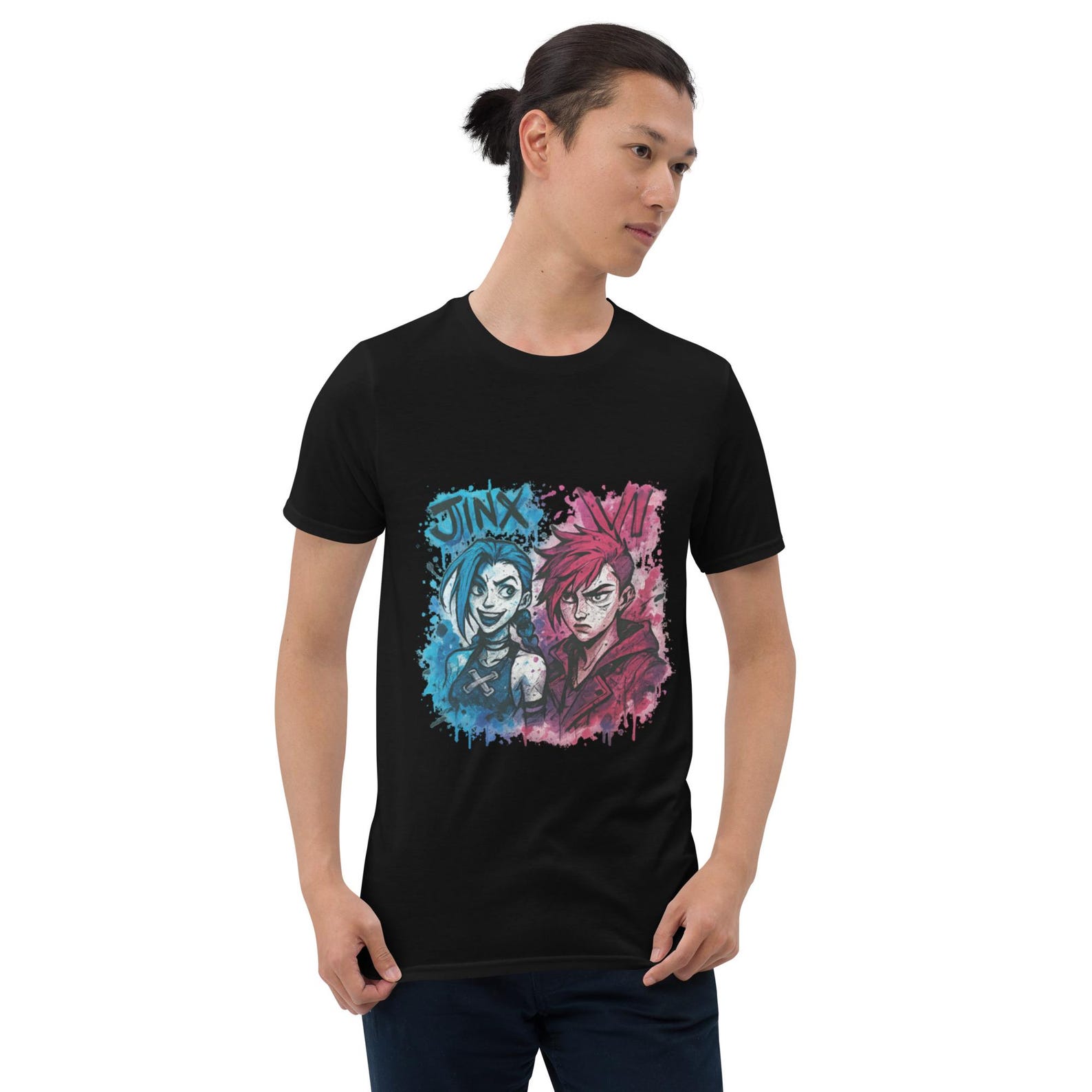 Jinx and Vi Arcane Unisex T-Shirt | League of Legends Animated Gamer Geek Tee 3XL