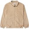 Solid Color Logo Zip-Up Corduroy Jacket Men Jacket Khaki DX9070-247