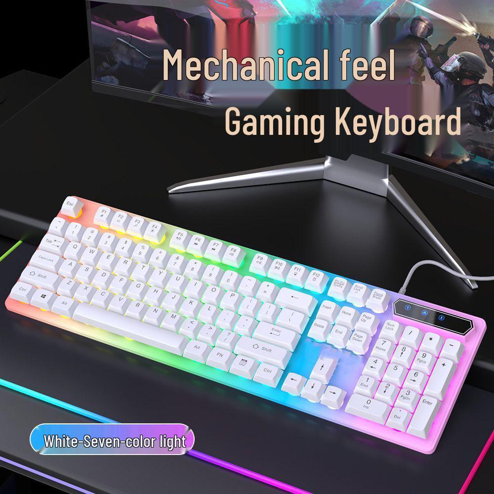 Silent Wired Keyboard and Mouse Set for Gaming and Office Use