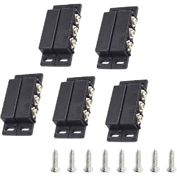 Magnetic Reed Switch MC-31B NC/NO Surface Mount Wired Door Window Alarm, Magneti Door Switch, Contact Sensor, for Home Security and Burglar Alarm