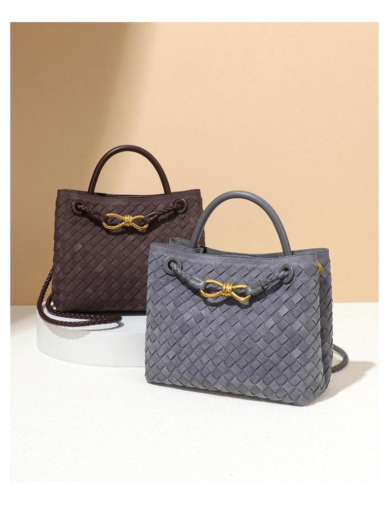 Evropská a americká retro matná ručně tkaná crossbody a taška přes rameno