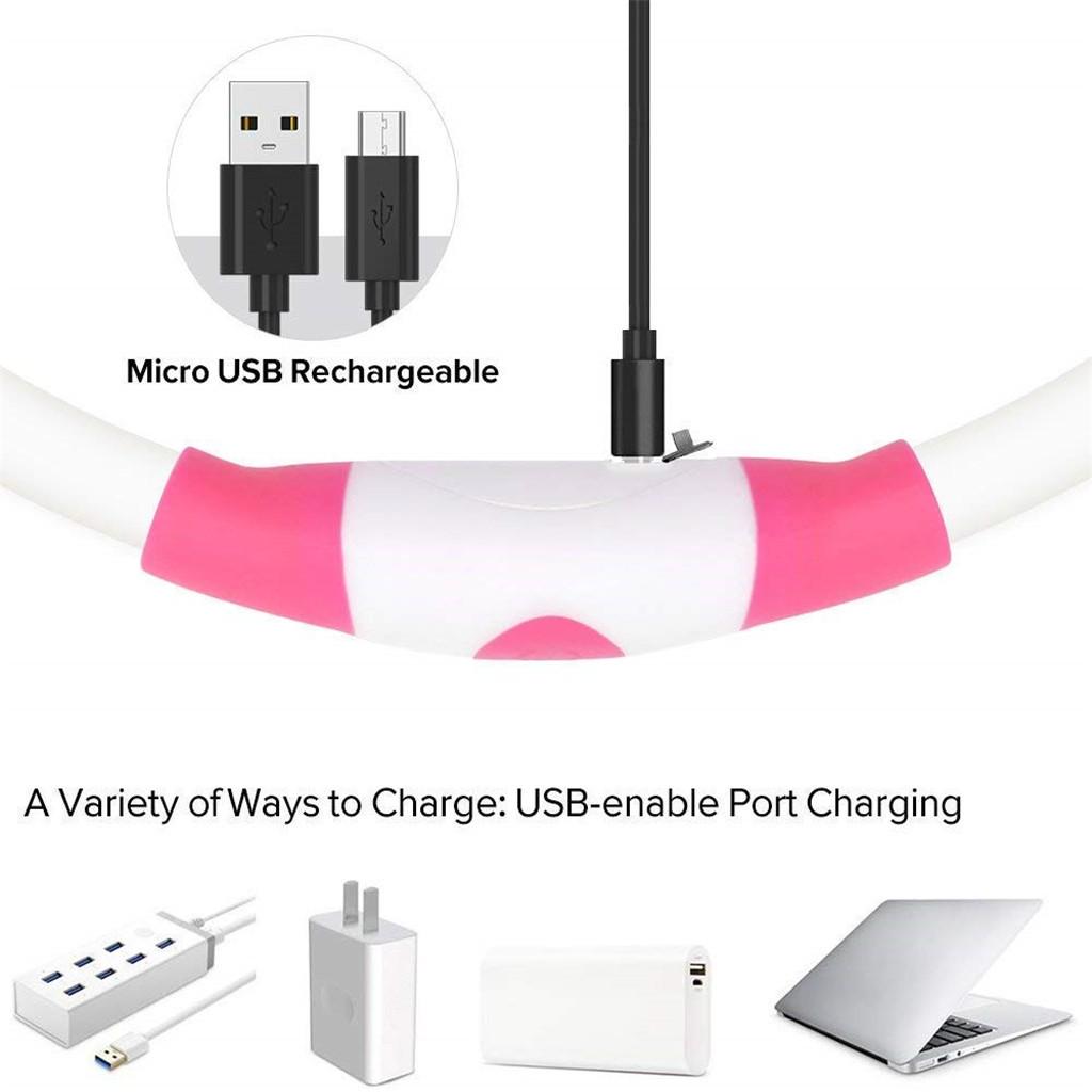Multifunktionales LED-Hundehalsband aus TPU, kann über USB wiederaufladbar geschnitten werden, Beleuchtungshalsband