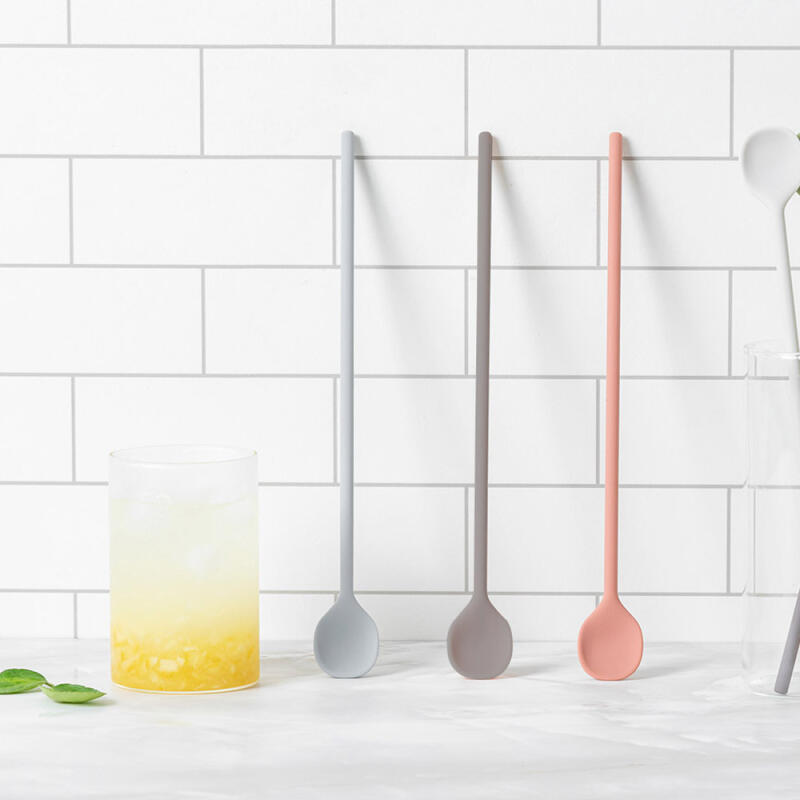 Domestic silicone muddler long teaspoon coffee cocktail highball Silicone Muddler_Gray