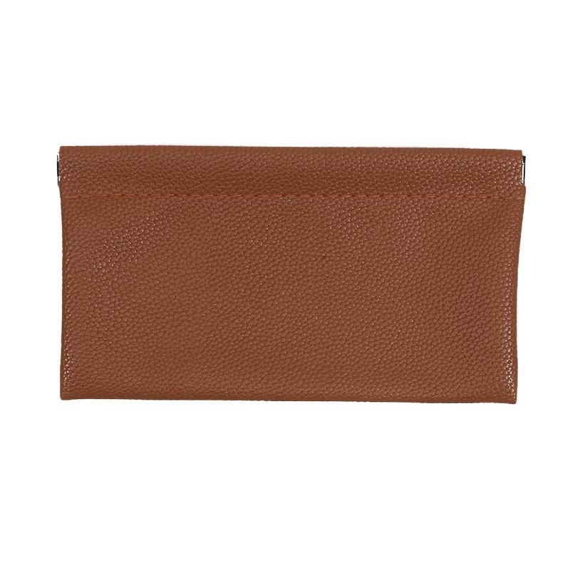 Long Wallet Hand-held Cosmetic Bag Data Cable Storage Pouch Document Holder Eyeglass Pouch Solid Color Shrapnel Mobile Phone Bag
