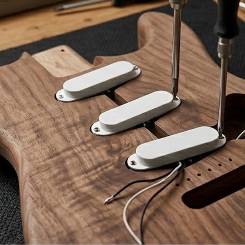Universal White Plastic Guitar Pickup Cover ABS Texture Perfect for Most Standard Electric Guitars for Easy Installation