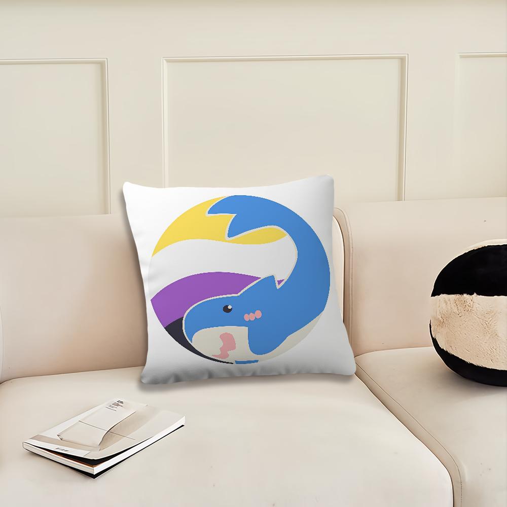 Trans Blahaj  Shark cushion cover Pillow Cover Decoration Room Home Sofa living Office Car Nordic Simplicity 12x12Inch