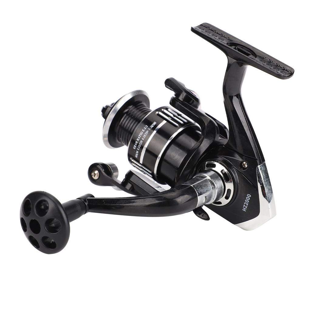 HZ2000 Metal Spinning Fishing Reel High Speed 5.1:1 for Sea Fishing Telescopic Fishing Rod