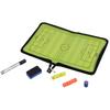 Foldable Magnetic Football Training Board Portable Soccer Coaching Clipboard Zipper PU Leather for Match Training Soccer Black