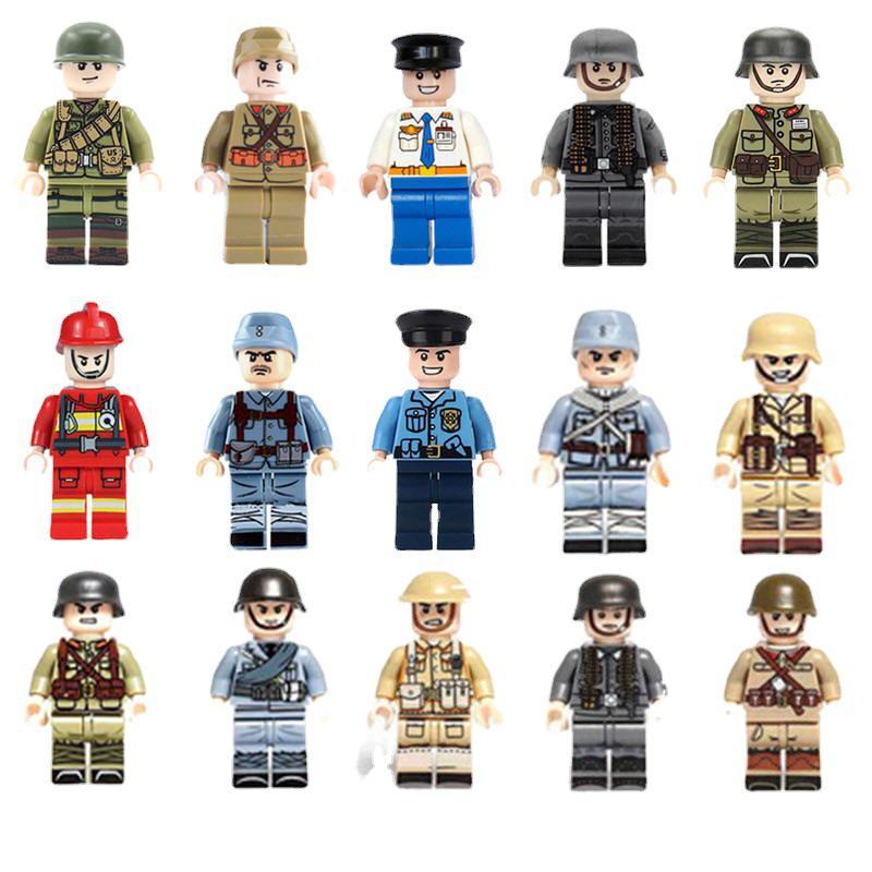 City Defense Team Toy: Small Building Block Figures for Kids