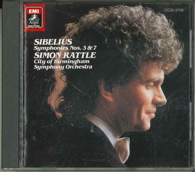 CD SIBELIUS - Sibelius: Sym Nos.3 & 7, Rattle CC333706 Japan ObiClassical Used