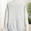 Women's Clothing Diamond-patterned Jacquard Loose and Laid-back Style Casual Pullover Sweater