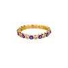 Stainless Steel Tiny Zircon Rings for Women Exquisite Gold Color Sun Double-Layer Ring Punk Hip-Hop Accessory Bague Jewelry Gift