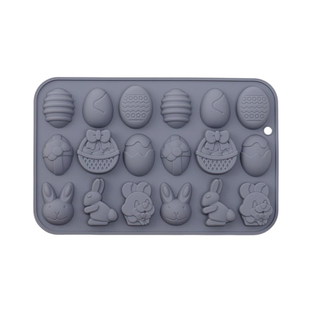 Multifunctional Easter Silicone Mold Non-stick Baking Mould Baking Tools Cake Decor Mold  Kitchen серый