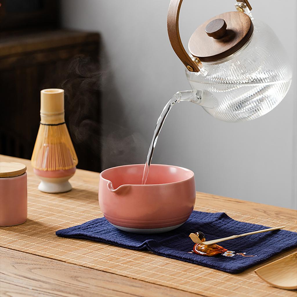 Set of 9 Matcha Set Ceramic Matcha Ceremony Set with Bowl Plate Spoon Matcha Kitchenwares Matcha Serving Set for Matcha