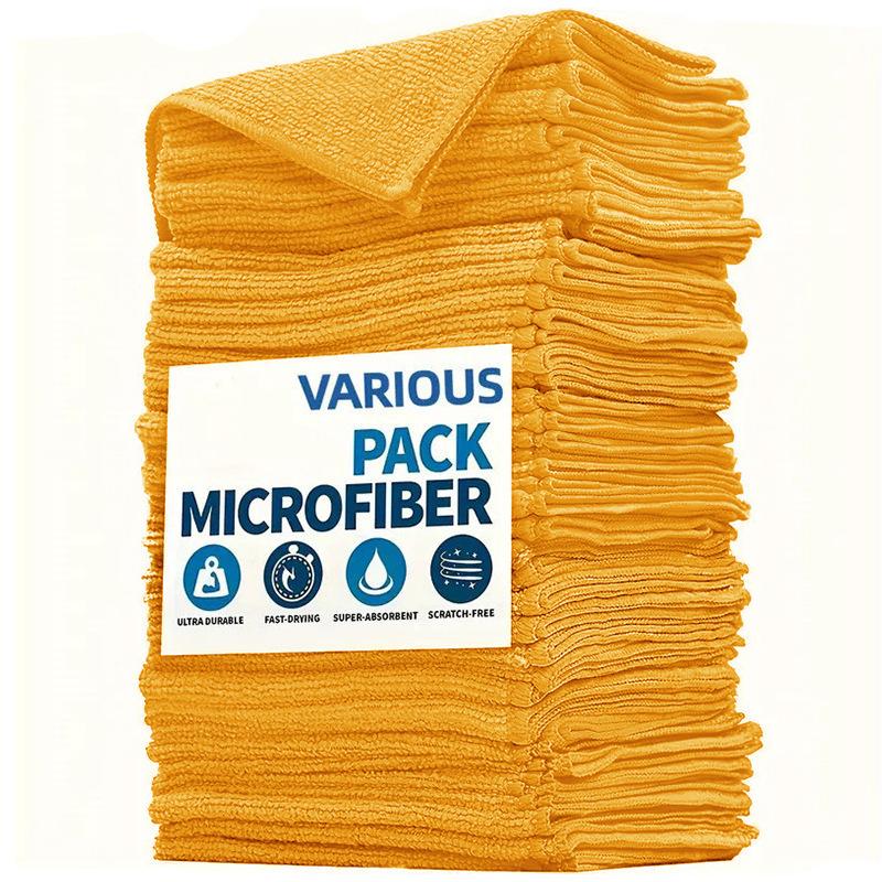 

1/5/10 шт. Многофункциональная чистящая салфетка из микрофибры для кухни, мебели и автомобиля 30x30cm 10pcs жёлтый