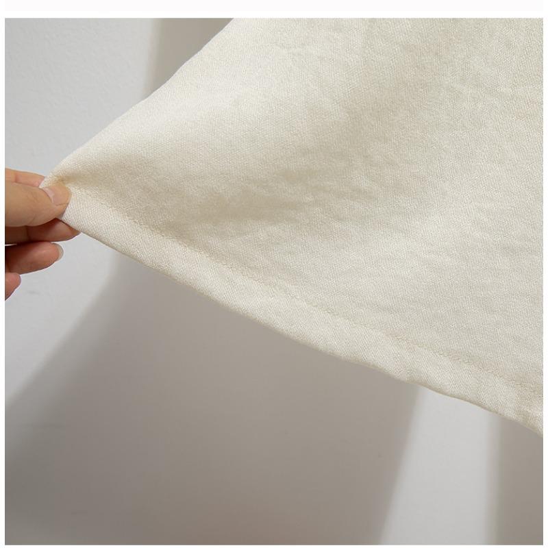 DIMANAF 2026 Summer New Plus Size Women Long Pants Thin Linen Loose Casual Elastic Waist Fashion Lady Bottoms Clothing