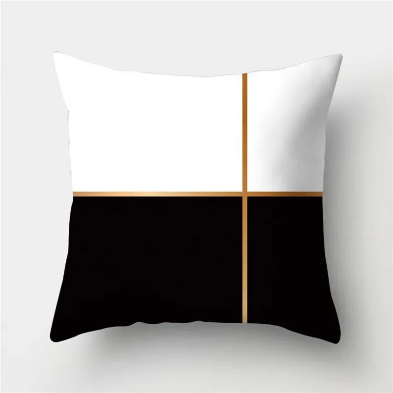 45x45cm black geometric stripes irregular pattern series cushion cover square pillow case home office bedroom decoration