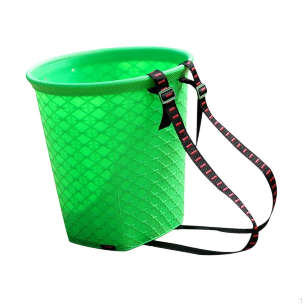 Back Basket Fruit Easy To Clean Multifunctional Water Bucket with Adjustable Straps for