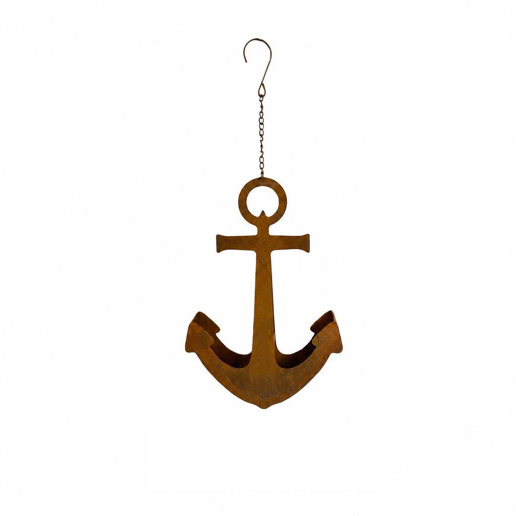 Metal Hanging Anchor Shaped Planter Iron Garden Decor Hanging Basket for Outdoor Patio Yard Hanging Plant Holder