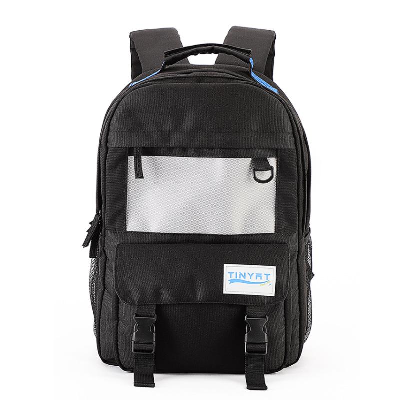 School Bag Male Simple Middle School Senior High School Female College Students To Reduce The Burden Canvas Large Capacity Backpack