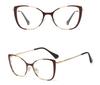 45955 Vintage Cat Eye Metal Anti Blue Light Glasses Frames Women Men Optical Computer Glasses