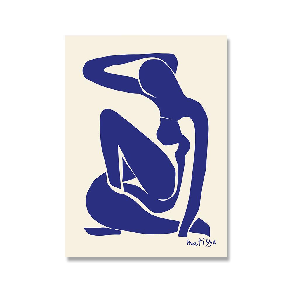 Pósteres de Henri Matisse con desnudos en rosa y azul, arte de pared vintage, pintura en lienzo, imágenes abstractas con cuerpo sexy para decoración de sala de estar