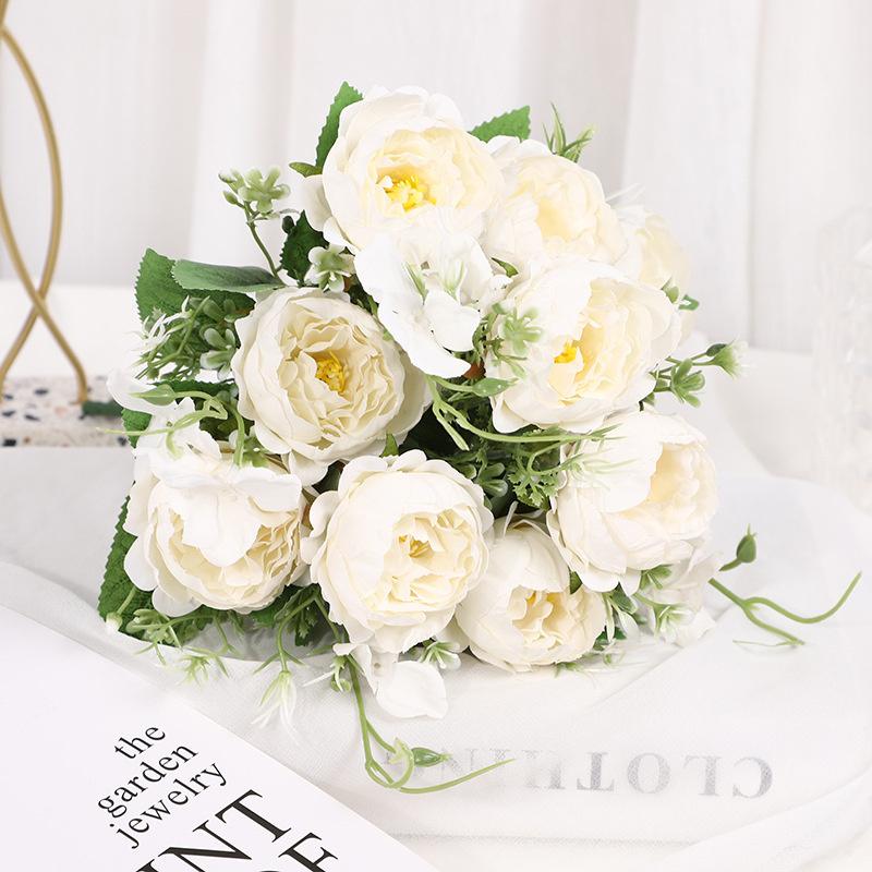 2PCS Artificial Flower Bouquets – For Indoor/Outdoor Gardening, Weddings, and Home Decor
