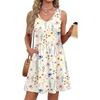 Lässiges, modisches und retro-bedrucktes Damenkleid