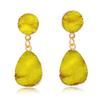 Retro cluster crystal stud earrings, candy-colored water drop earrings for women