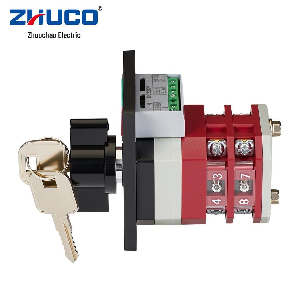 Zhuochao LW12-16/N22.2-72S2 Two-Position Rotary Switch with Indicator Light & Lock