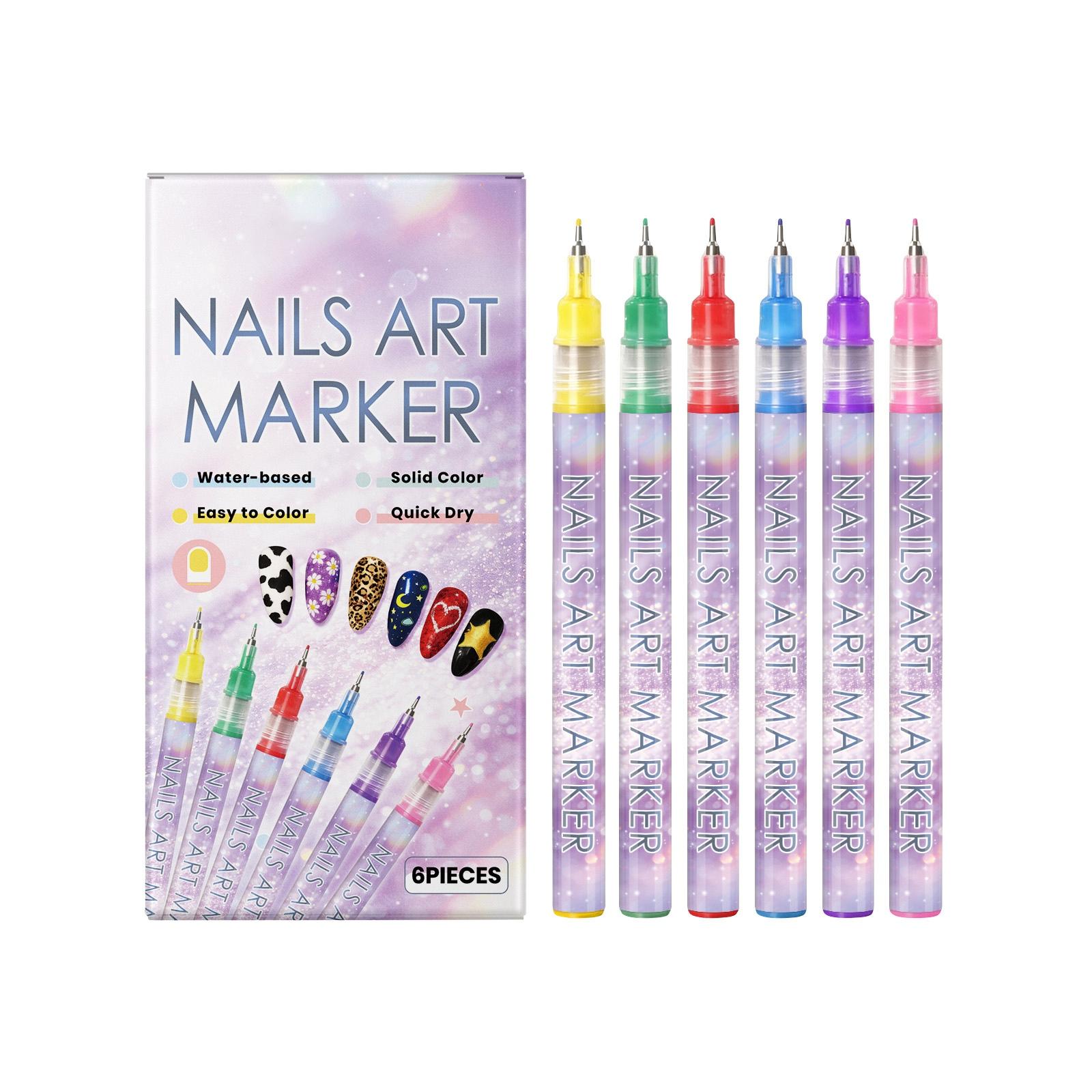 

DIY Nail Pen, Painting And Doodling, Nail High-gloss Outlining Pen, Acrylic Pen Set, Colored Paint And Nail Pen,30ML One Size фиолетовый