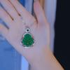 Pink Buddha Clavicle Necklace: Women's Light Luxury Green Pendant Jewelry