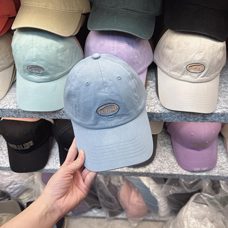 Korean Version Of The Korean Version Of The Embroidered Letter Soft Top Baseball Cap Female Face Small Street Cap Tide
