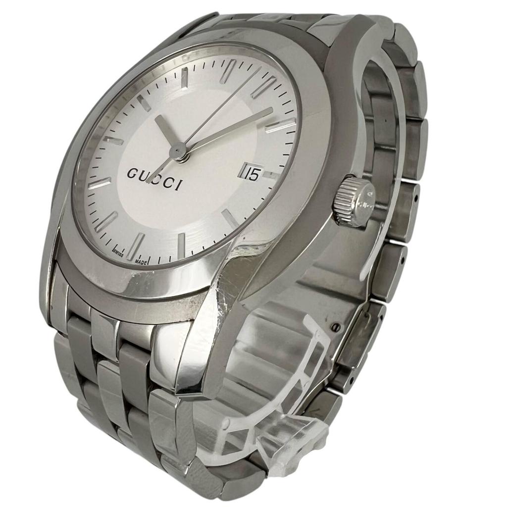 Gucci G Class Watches 5500XL whiteDial Stainless Steel Quartz Analog Display Mens Used