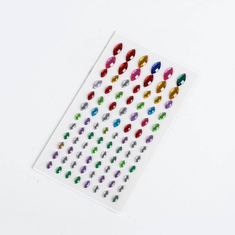 Kids' DIY 3D Acrylic Shiny Diamond Gem Crystal Stickers for Makeup & Decorations