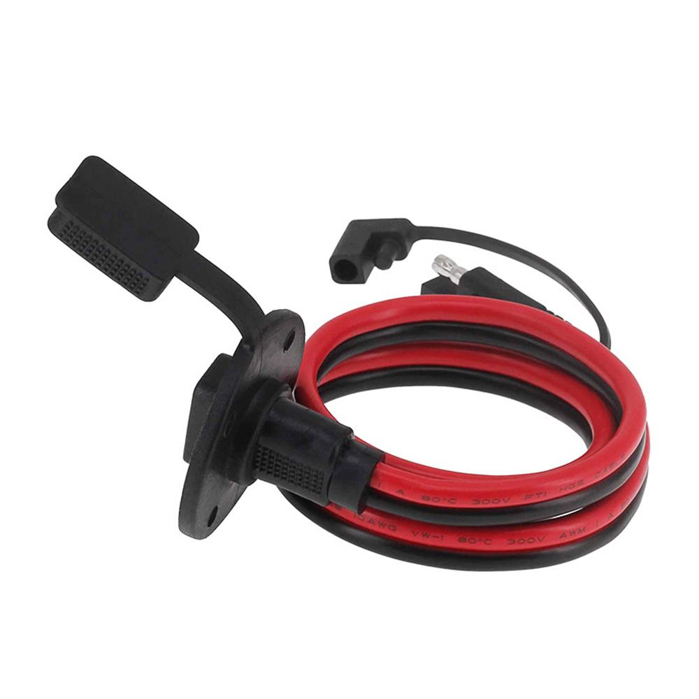 

New Motorcycle ATV SAE Socket Sidewall Port Connector 10AWG 60cm SAE Cable Universal