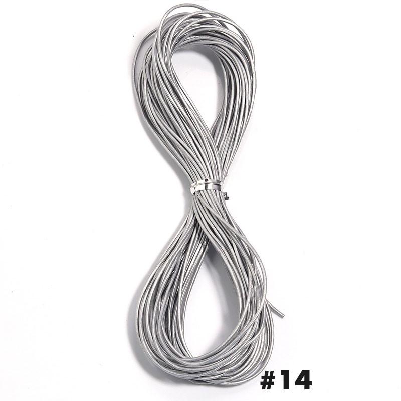 10 Yards 1,5 mm Rundes Rindsleder-Schnur Schmuck Handgemachtes Armband Material Für Schmuckherstellung Zubehör Bastelschnüre