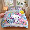 Hello Kitty Garden Print 3Pcs Bedding Setduvet Cover With 2 Bedropillowcase Home Birthday Gift