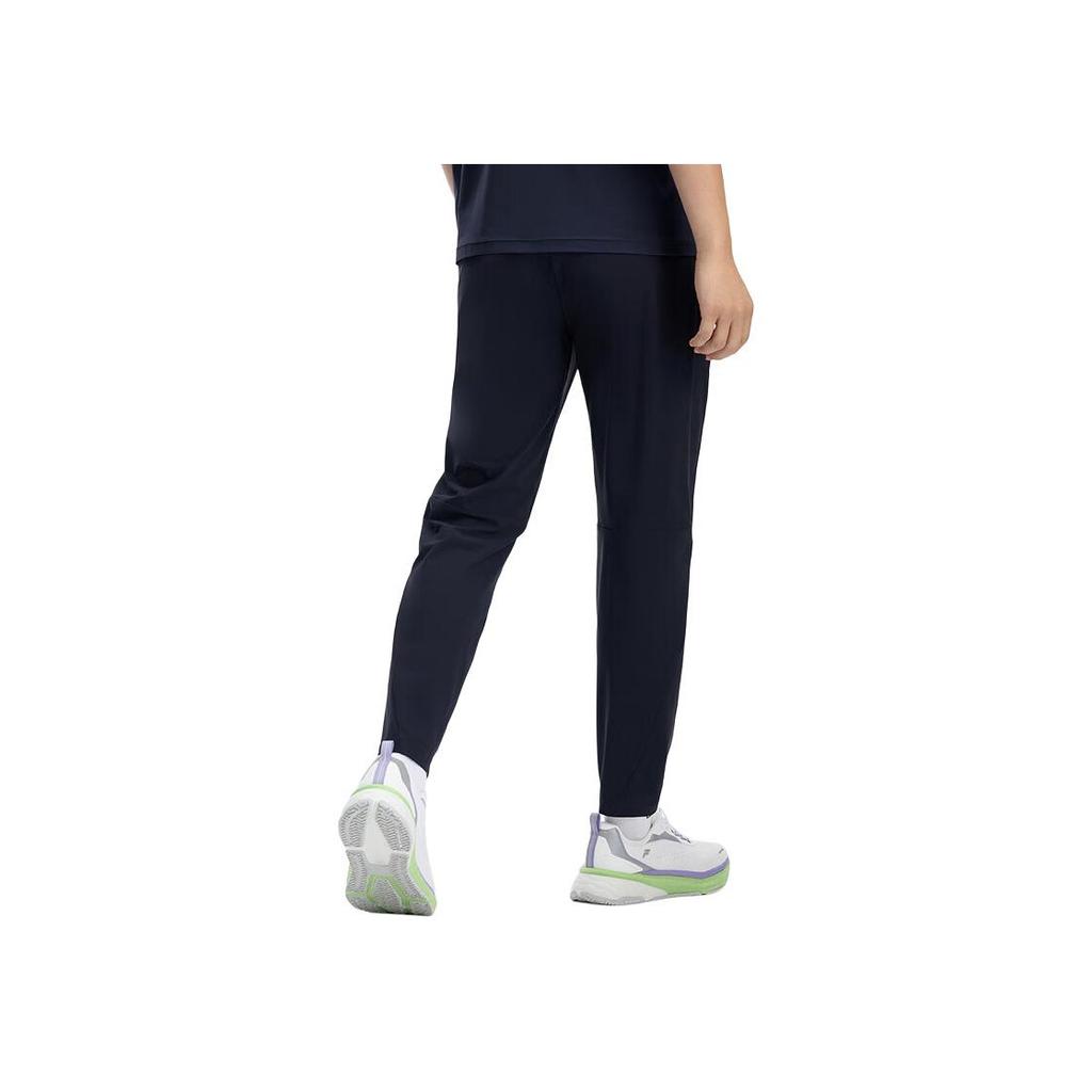 FILA Athletics Fitness Solid Color Casual Soft Comfortable Breathable Mid-Rise Cool Feeling Knitted Sports Pants Men pants Dark-Blue A11M431601FNV