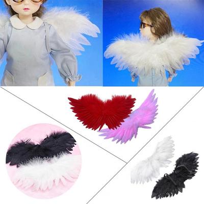 Dressing Up Angel Feather Wings DIY Costume Christmas Tree Decor Angel White Wing Holiday Party Decoration Festival Feather Wing