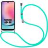 Lanyard Case for Samsung Galaxy A24 - Shockproof Protection + Turquoise Cord