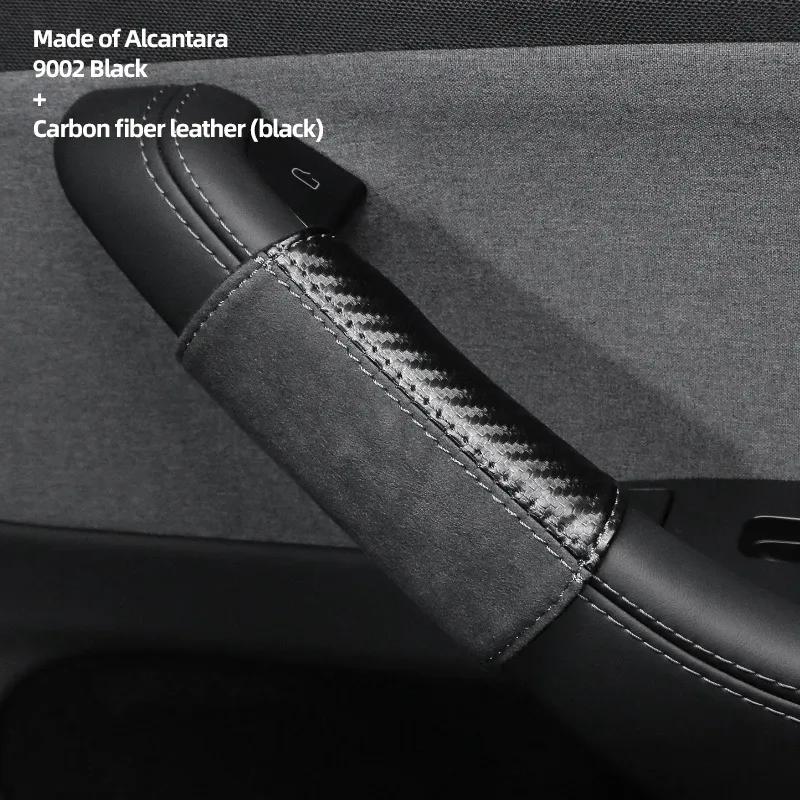 Made of Alcantara Betterhumz For Tesla Model 3 S Model Y Juniper 2025- Door Handles Armrest Pull Cover Car Interior Accessories